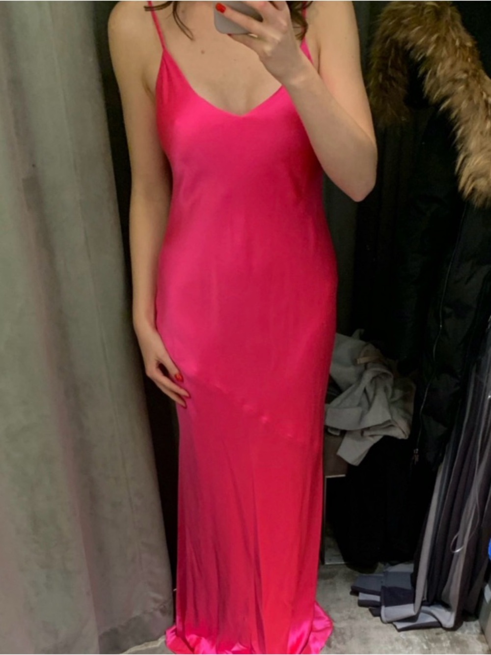 L’agence Silk Slip Maxi Dress